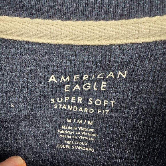 American Eagle Mens Super Soft Standard Fit Sweater Dark Blue - Picture 3 of 7